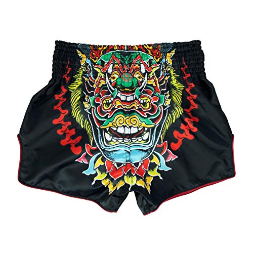 Fairtex Pantalones cortos de boxeo Muay Thai de corte delgado, 'Kabuki', Small
